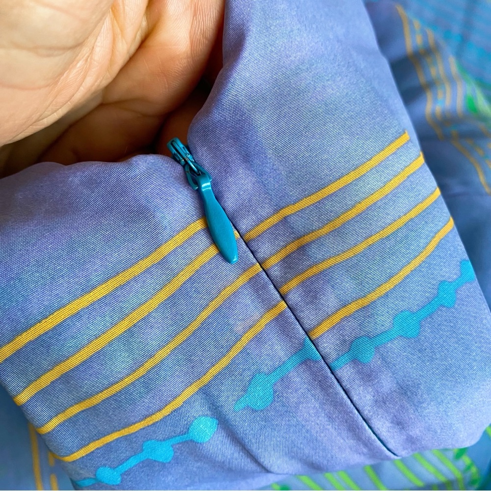 🦋 ART-TO-BE ELEGANT BLUE PURPLE MULTI SQUARE NECK MAXI DRESS! - Picture 8 of 12